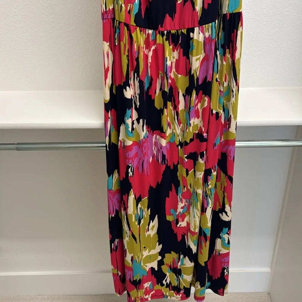 Sabrina & Blue Women’s 3X Maxi Dress Abstract Floral Sleeveless Flowy Comfy Cute - Picture 4 of 11